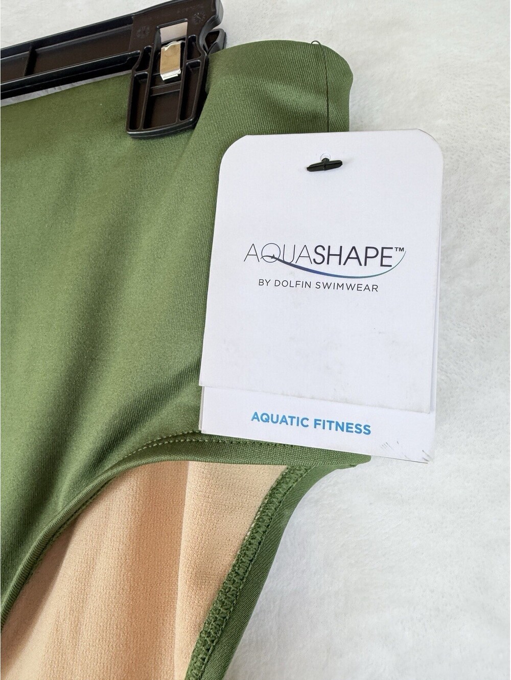 Dolfin AQUASHAPE Bikini Bottom XL Womens High Waisted Olive Green Swim New